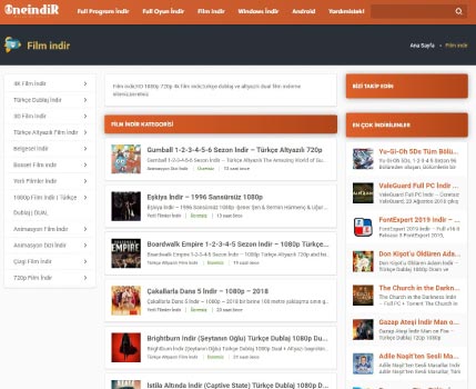 En İyi Film İndirme Web Siteleri - Film İndirme Siteleri Listesi