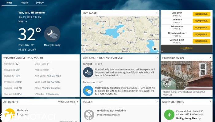 WeatherBug - Hava Durumu Tahmin Siteleri