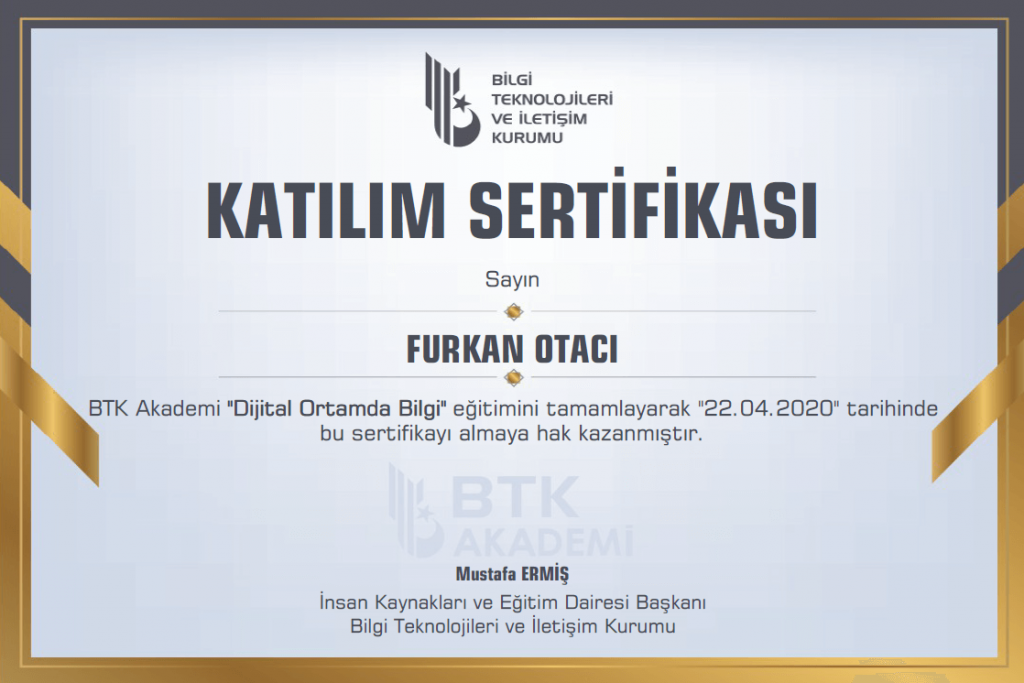 btk akademi sertifika örneği