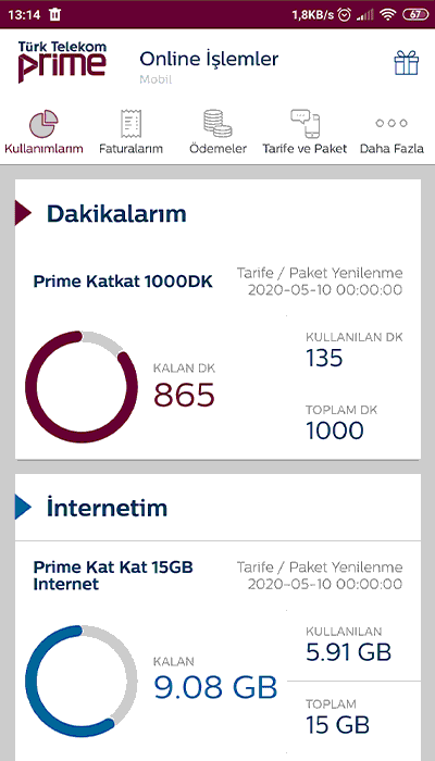 türk telekom online işlemler ana sayfası