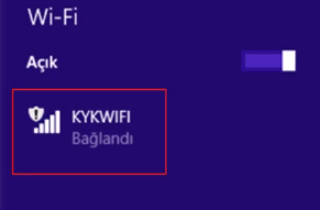 KYK Wifi Ağına Bağlanma