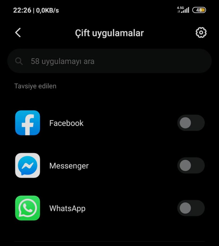 Xiaomi Uygulama Klonlama 