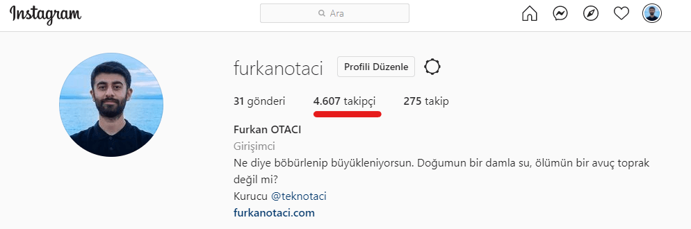 instagram takipçi almadan önce